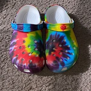 Tie dye crocs